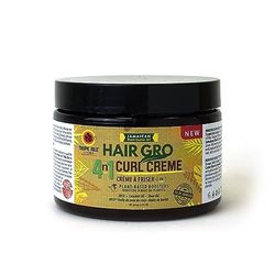 Tropic Isle Living Hair Gro 4n1 Curl Creme 354ml/ 12oz | Infused Jamaican Black Castor Oil for Enhancing and Moisturizing Hair, Coconut, Shea Oil to Help Detangle Curl