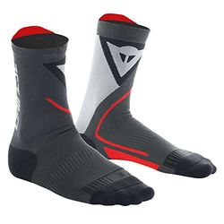 Dainese Thermo Mid Socks, Calcetines Mediano Moto, para Hombres y Mujeres, Negro/Rojo, 3638