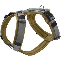 HUNTER Harnais pour Chien Maldon UP - Couleur : Olive/Gris - Rembourrage Doux et Confortable - Hautement réfléchissant grâce à 3M Scotchlite - Réglable en 4 Positions - avec poignée rembourrée (à