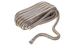 SEACHOICE Filo di nylon a doppia treccia 1/2" x 25' 40041 oro/bianco