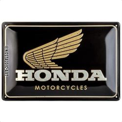 Nostalgic-Art Retro Tin Sign 20x30cm Honda - Motorcycles Gold - Gift Idea For Honda Accessories Fans Metal Vintage Design