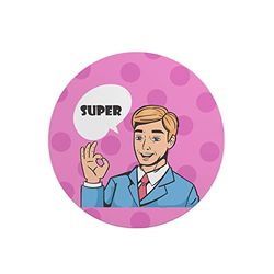Questo Casa, Round Digital Printed Mouse Pad, Non-Slip Base, for Office and Home, Diameter:22cm
