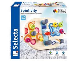 Selecta- Spinntivity - Tabla motricidad (madera, 20 cm), Color spinitivity (Schmidt Spiele 62064) , color/modelo surtido