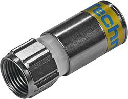 TechniSat Lot de 20 fiches F à Compression 4.9 - Fiche F de qualité supérieure pour câble coaxial, câble d'antenne, câble Satellite, étanche et résistant aux intempéries