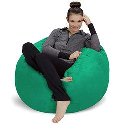 Sofazak - Plush, Ultra Soft Kids Bean Bag Chair - Memory Foam Bean Bag Chair met microsuède Cove zak, 91,4 cm 3 ft Sack Aqua Marine