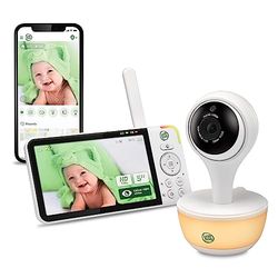 LeapFrog LF815HD Video Baby Monitor with 5 Inch HD Color Screen, WiFi, Temperature and Humidity Sensor, Wide Angle Lens, Intercom, Color Night Light, 8X Zoom, Sleep Profile