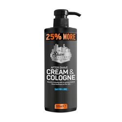 The Shave Factory After Shave Cream & Cologne 2in1 500ml 25% MORE - For Professional Barbers/Hairdressers and Traditional Shaving Enthusiasts (Sapphire)