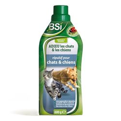 BSI - Adieu Les Chiens Et Chats - Répulsif - Base Végétale - Granulés - Pour Lutter Contre Les Animaux De Compagnie - Prêt A l'Emploi - 600g