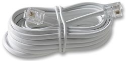 PRO SIGNAL PSG90595 RJ11 Male to Male Broadband/ADSL Modem Lead, 5m White