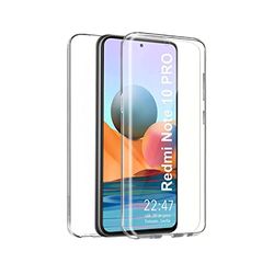 COOL SMARTPHONES & TABLETS ACCESSORIES,3D-beschermhoes van silicone voor Xiaomi Redmi Note 10 Pro (transparante voorkant + achterkant),Transparant