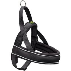 Hunter Racing Noors tuig voor honden, nylon, reflecterend, vachtvriendelijk, zwart, XL