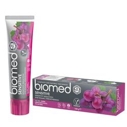 Dentifrice Biomed Sensitive 98% naturel | Sensibilité et renforcement de l’émail | Extrait de pépins de raisin rouge, végétalien, sans SLES 100 g