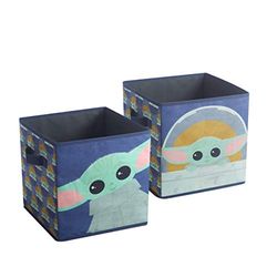 Idea Nuova Star Wars: The Mandalorian The Child 2 Pack Storage Cube, 10"x10"x10"