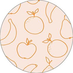 Bonateks, Ronde digitaal bedrukte muismat, antislip onderkant, voor kantoor en thuis, diameter: 22 cm