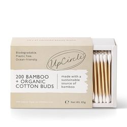 UpCircle Bamboo Cotton Buds - 200 Pieces - Biodegradable, Sustainable, Plastic-Free, Fully Recyclable Ear Buds - A Staple For Any Bathroom