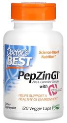 Doctor's Best - PepZin GI | Fórmula avanzada para la salud gastrointestinal - 120 cápsulas