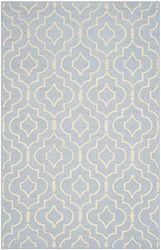 Safavieh gestructureerd tapijt, CAM141, handgetufte wol CAM141 160 x 230 cm lichtblauw/ivoor