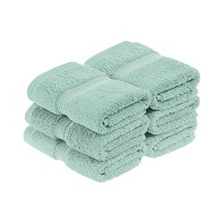 Superior Madison TS Set di 6 Asciugamani per Il Viso in Cotone Egiziano, 900 g, Mare, Schiuma Marina
