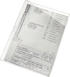 ESSELTE 25320 - Fundas portaplanos PVC sin refuerzo 80 micras 4 taladros Corte oblícuo. (caja 100 ud.)