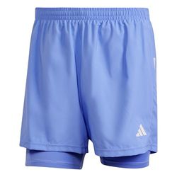 adidas Uomo Own The Run Climacool 2in1 Short, Blue Fusion, XL