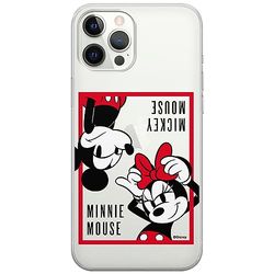 ERT GROUP mobile phone case for Iphone 12/12 PRO original and officially Licensed Disney pattern Mickey & Minnie 019 optimally adapted to the shape of the mobile phone, partially transparent