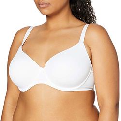 Iris & Lilly Reggiseno in Microfibra a Copertura Totale Donna, Bianco, 5D