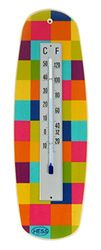 Hess Jouet en bois 15802 Thermomètre en bois Motif couleurs Multicolore Env. 26 x 8 cm