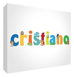 Little Helper Panel Decorativo Bebé/Bautizo Idea de Regalo, Diseño de Dibujo Personalizada con Nombre Para Adolescente Cristiano 14.8 x 21 x 2 cm multicolor