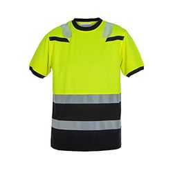 Hydrowear 040465YB-S TULSA Trendy High Visible Line T-shirt, Hi-Vis Yellow/Black, maat S