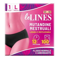 LeLines Culotte menstruelle lavable et réutilisable, jusqu'à 12 heures de protection, taille L