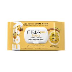 Fria Easy Baby Nappy Changing Wipes with Aloe Vera and Honey Extract with Skin Moisturising Effect, Dermatologically Tested, Pack of 110 Wipes