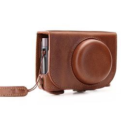 MegaGear MG1287 Ever Ready - Capa de couro com correia para câmara Leica C Typ 112, cor castanha
