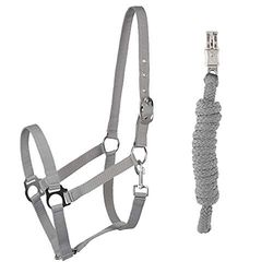 PFIFF 102931 Ensemble Licol et Tricot avec Longe en Plastique Gris Poney