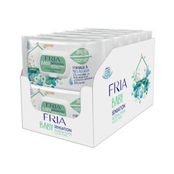 Fria Baby Sensation czysta woda Chusteczki do zmiany pieluch, formuła z 98% oczyszczoną wodą o działaniu oczyszczającym skórę, testowane dermatologicznie, ekonomiczne opakowanie 840 chusteczek