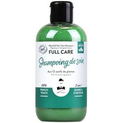 Monsieur Barbier : Shampoo Uomo Barba e Capelli Senza Solfato FULL CARE - Prodotto francese 2 in 1 nutriente, naturale, anti-caduta per una cura completa al profumo di sandalo - 250 ml
