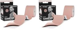 Kintex Bande Kinésiologie Tape Classic, 5 cm x 5 m, Bande de Kinésiologie Hypoallergénique et Résistante à l’Eau, Bande Physiothérapeutique, Bande Médicale, Sport et Physiothérapie (Lot de 2)
