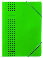 Elba 33470GN - Carpeta con elásticos (cartulina, capacidad de 150 páginas DIN A4, 25 unidades, 450 g/m²), color verde