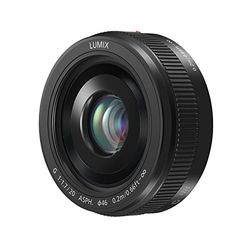 Panasonic Obiettivo LUMIX G II, 20 mm, F1.7 ASPH, Micro Quattro Terzi senza specchio, H-H020AK (USA Nero)