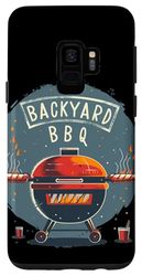 Coque pour Galaxy S9 Joli barbecue avec des amis et des étoiles pour les fans de barbecue dans le jardin