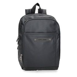 Pepe Jeans Hatfield Sac à dos pour ordinateur portable 13,3" Noir 25 x 37 x 10 cm Polyester 9,25 L, Noir, Talla única, Sac à dos d'ordinateur portable