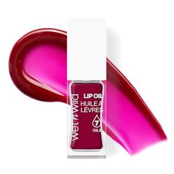 Wet n Wild Tinted Lip Oil, Nourishing & Non-Sticky Red Lip Gloss Powered by 7 Natural Oils, Lightweight Formula for Mirror-Like Glow Effect, Merlot Glass Shade