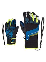 Ziener Lonzalo, guanti da sci per bambini, per sport invernali, impermeabili, Primaloft, blu persiano, 4,5
