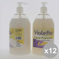 Lot 12 Violetta Savon liquide 1L LAIT Twister et les savons pour le corps