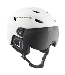 Black Crevice Silvretta Skihelm voor volwassenen, met vizier, wit/zwart, XL