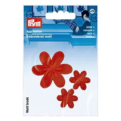 Prym 926731 Appl. Bloemen klein/groot rood