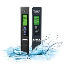 ARKA myAQUA Kit : pH-mètre & TDS/EC – Parfaitement calibré pour Les Aquariums, piscines, étangs et Eau Potable. Idéal pour des mesures précises de la qualité de l'eau.