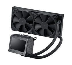 ASUS ROG Ryujin III 240 all-in-one liquid CPU cooler with 3.5" LCD, Asetek 8th gen pump, pump embedded fan and Noctua 2000 PWM 120mm radiator fans.