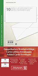 BRUNNEN 1053671 brief-/vouw-/visitekaartje (onbedrukte briefkaarten, 9 x 18,2 cm, 250 g/m²) mat