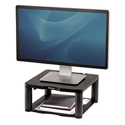 Fellowes Premium - Suporte elevador para monitor de computador, ajustável em altura, para monitores com peso máximo de 36 kg, cor grafite