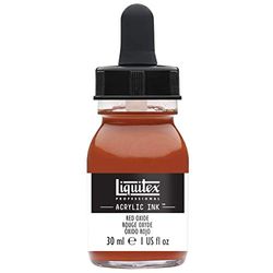 Liquitex 4260335 liquid professional acrylic paints - ink, 30 ml, highly pigmented airbrush paint, oxide red